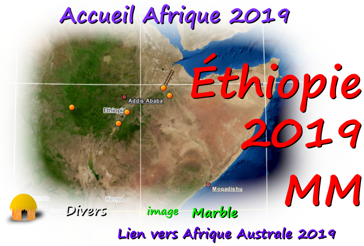 Carte voyage MM Éthiopie 2019. Vue dans Marble avec le fond Satellite