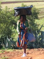 Bagages. Ici à Malealea.