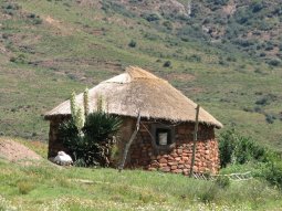 Maison traditionnelle au Lesotho