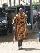 Basotho vêtu de manière traditionnelle