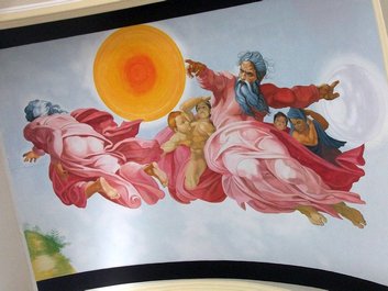 Le peintre s'inspire largement de Michel-Ange Le peintre s'inspire largement de Michel-Ange