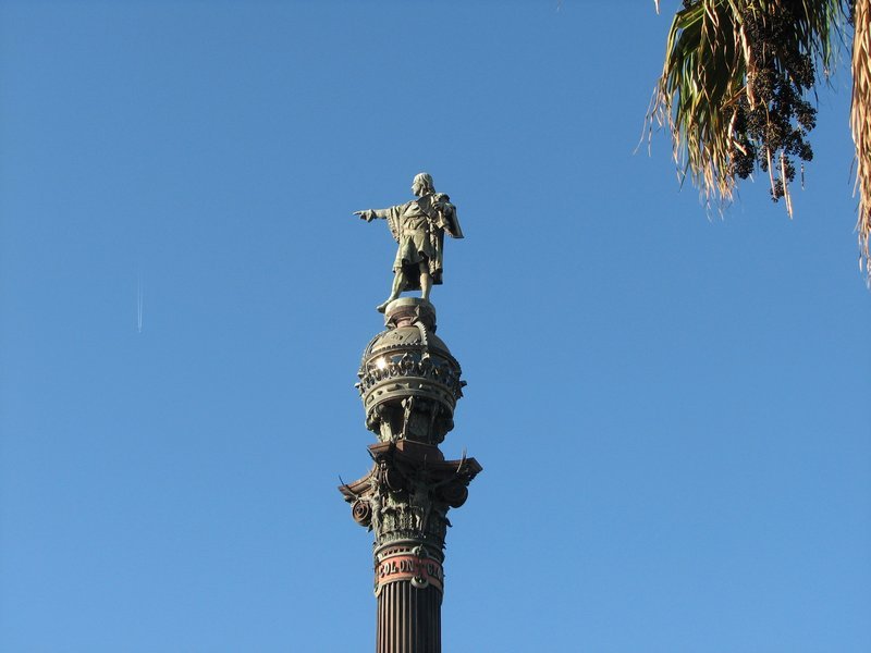 Chistophe Colon sur sa colonne