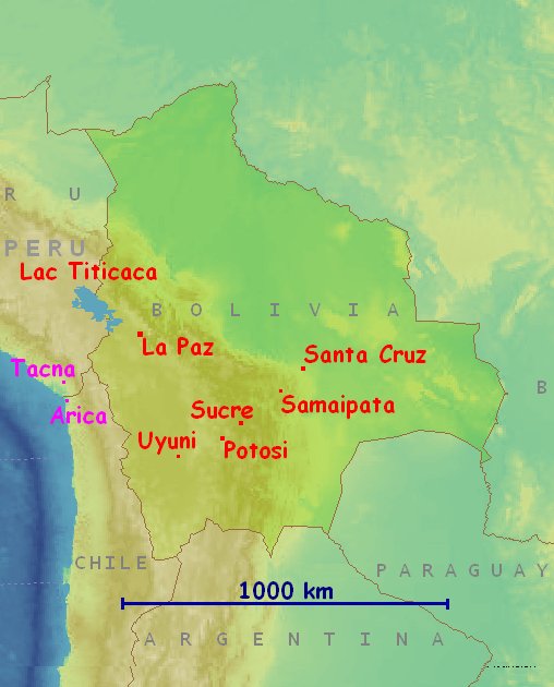 carte de la Bolivie