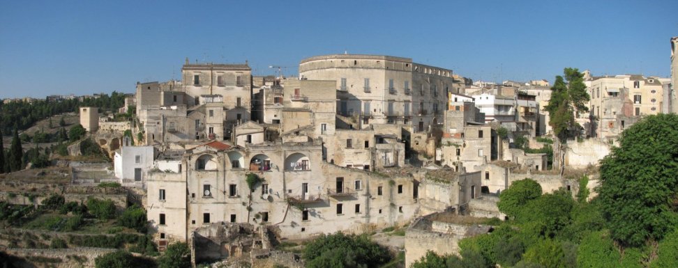 Gravina in Pugla : une partie de la ville haute