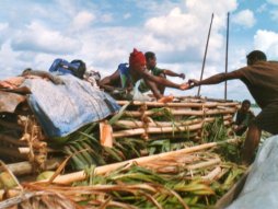 Marché flottant dans le Sepik