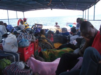 En bateau sur le Lac Malawi