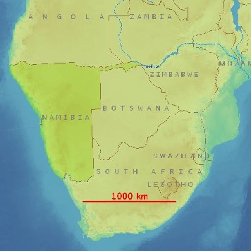 carte Afrique Australe cliquable (Amiglobe)