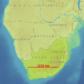 carte Afrique Australe cliquable (Amiglobe)