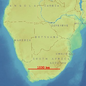 carte Afrique Australe cliquable (Amiglobe)