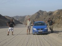 avec Luis et Pablo dans le désert près de Swakopmund
