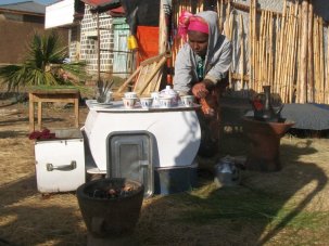 Café à Geshena au petit matin