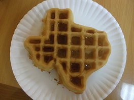 La carte du Texas au petit déjeuner